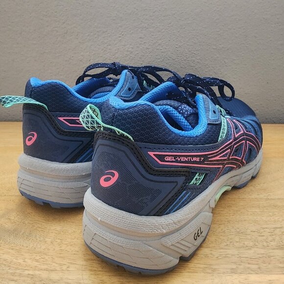ASICS GEL-Venture 7 Running Shoes 1012A476 Blue/ Pink Womens Sz 8 - Picture 2 of 12
